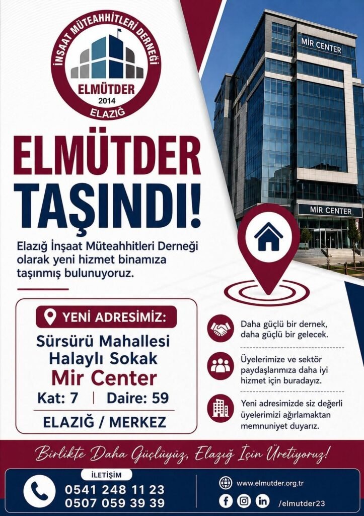ELMÜTDER Yeni Hizmet Binasında Üyelerine Hizmet Vermeye Başladı